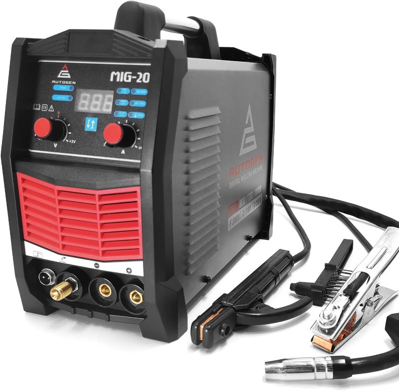 Photo 1 of AUTOGEN 200A MIG Welder 3 in 1 Flux MIG/Lift TIG/MMA Stick Welder, 110V/220V Dual Voltage Welding Machine IGBT DC Inverter