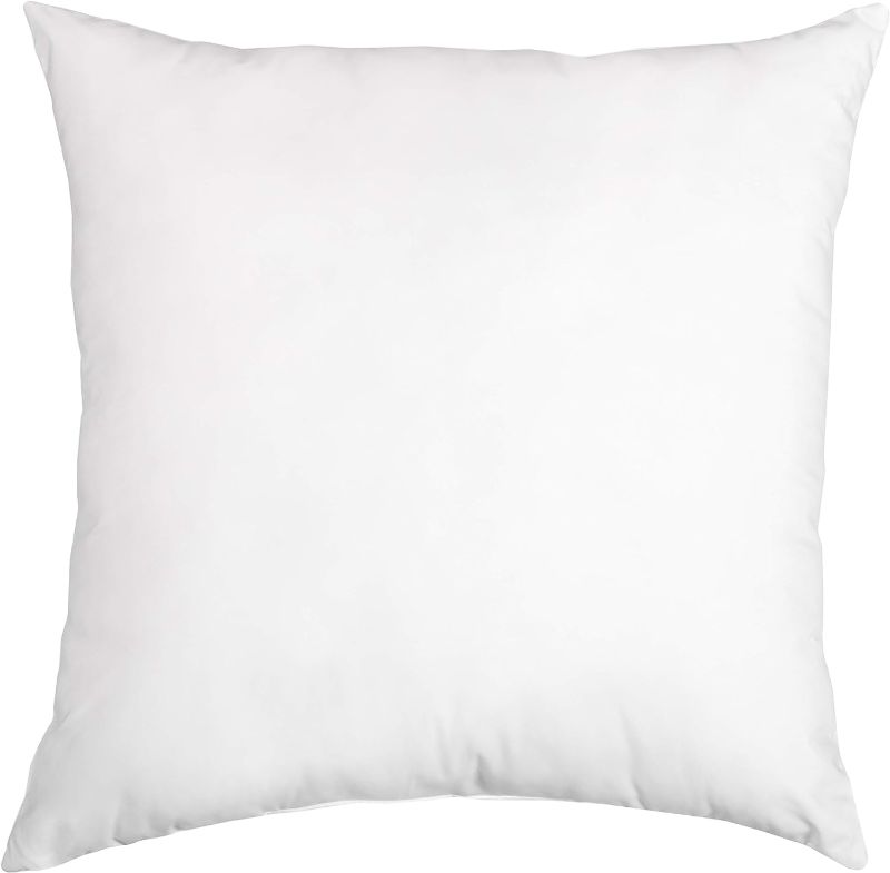 Photo 1 of Amazon Basics White Hypoallergenic Decorative Throw Pillow Insert - 28" x 28", 1-Pack,Bright