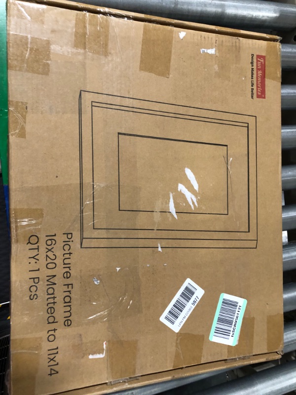 Photo 1 of 11x14 Metal Picture Frame - 11x14 Aluminum Photo Frames with 8x10 Mat - Includes Attached Hanging Hardware and Tempered Glass Front - Wall Hanging Frames Vertical or Horizontal Display (Gold, Pack of 1)