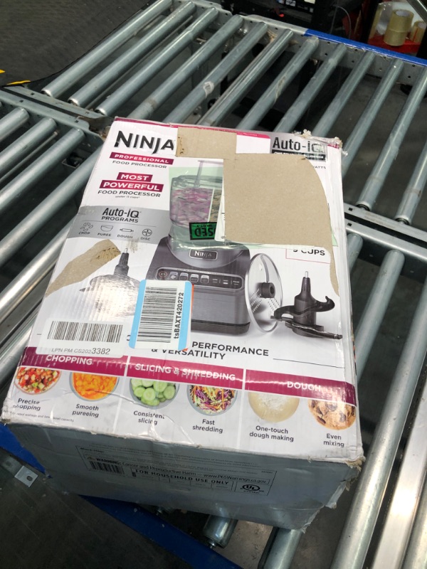 Photo 3 of ***MISSING SEVERAL PARTS AND DAMAGED****Ninja BN601 Professional Plus Food Processor, 1000 Peak Watts, 4 Functions for Chopping, Slicing, Purees & Dough with 9-Cup Processor Bowl, 3 Blades, Food Chute & Pusher, Silver 72 Oz. Bowl + 1000 Peak Watts Food Pr