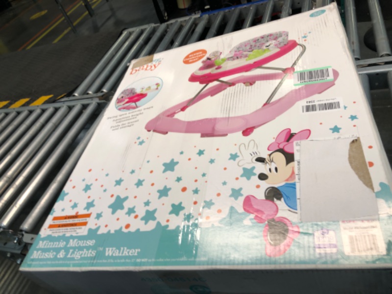 Photo 2 of Disney Baby Minnie Mouse Music and Lights Baby Walker with Activity Tray (Garden Delight)