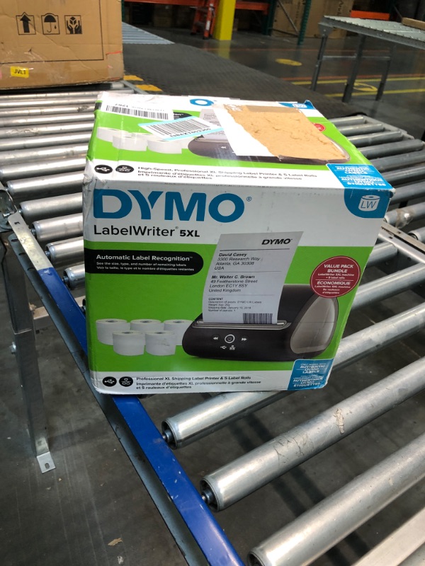 Photo 2 of DYMO LabelWriter 5XL Label Printer Bundle, Prints Extra-Wide Shipping Labels (UPS, USPS) from Amazon, eBay, and More, Perfect for eCommerce Sellers, Includes 5 Extra-Large Shipping Labels (1100 Total)