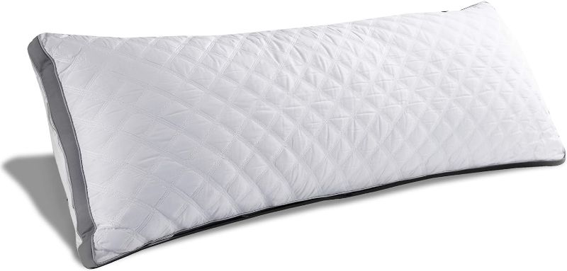 Photo 1 of Adjustable Loft Quilted Body Pillows - Firm and Fluffy - Quality Plush - Down Alternative - Head Support Pillow - 21"x54"