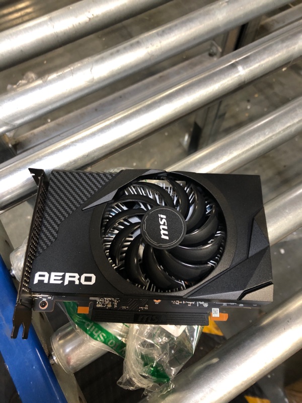 Photo 3 of MSI Gaming Radeon RX 6400 64-bit 4GB GDDR6 DP/HDMI PCIe 4 Torx Single Fan FreeSync DirectX 12 VR Ready ITX OC Graphics Card (RX 6400 AERO ITX 4G)