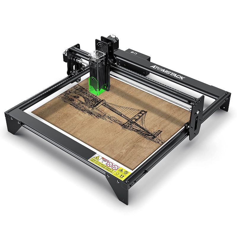 Photo 1 of ATOMSTACK Laser Engraver, A5 20W Laser Engraving Cutting Machine CNC, 4.5W-5W Output Power, Upgraded Precise Fixed-Focus Machine, Eye-Protection Design, DIY Laser Marking form Wood, Leather, Vinyl