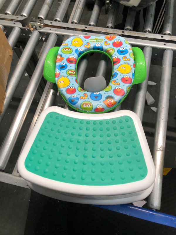 Photo 3 of Sesame Street "Sesame Squad" 2 Piece Essential Potty Training Set - Soft Potty Seat, Step Stool