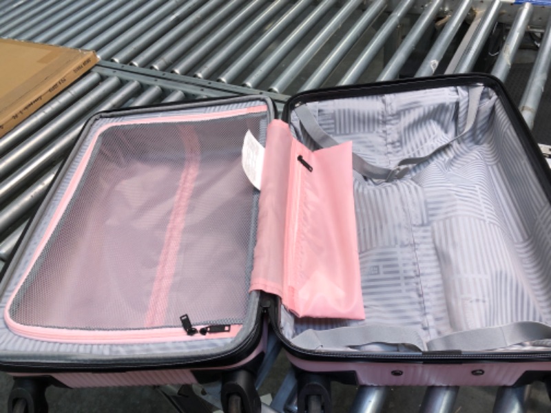 Photo 3 of American Tourister Stratum XLT Expandable Hardside Luggage with Spinner Wheels, Pink Blush, Carry-On 21 Inch