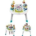 Photo 1 of Fisher-Price 2-in-1 Baby Activity Center and Toddler Activity Table Racing Ramp with Lights and Music, Spin ‘n Play Safari