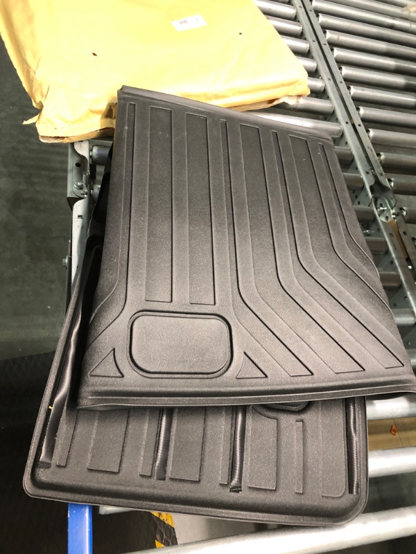 Photo 3 of T TGBROS Cargo Mat Custom Fit for 2020-2023 Kia Telluride(w/3rd Row seat Fold up - Down) All Weather Cargo Trunk Liner All-Season Trunk Mat Non-Slip Black