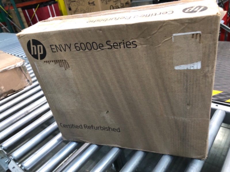 Photo 1 of HP Envy 6055e Wireless Color All-in-One Printer (Renewed), white