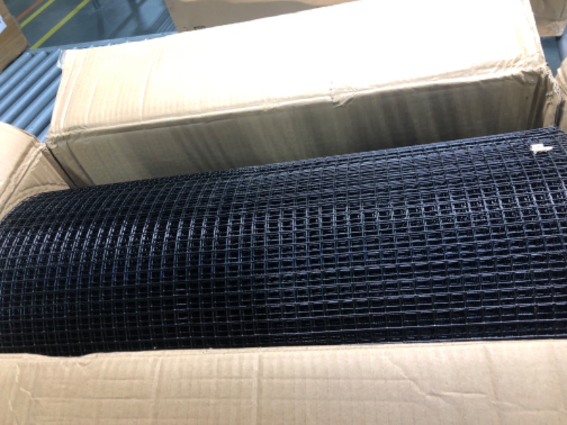 Photo 3 of 24'' x 100' 1/2inch Hardware Cloth 19 Gauge Black Vinyl Coated Welded Fence Mesh for Home and Garden Fence and Home Improvement Project (24'' x 100')