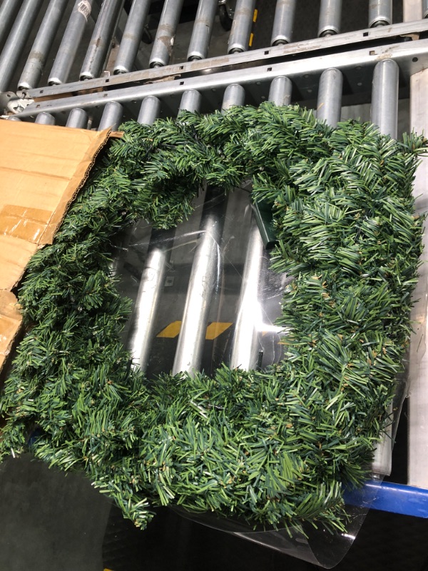 Photo 1 of [Dual Color Change & Timer] 24 Inch 80 LED Super Thick Prelit Christmas Wreaths with Warm White & Multi Color Change Lights Remote Control 12 Modes Battery Operated 220 Branches Christmas Door Wreaths