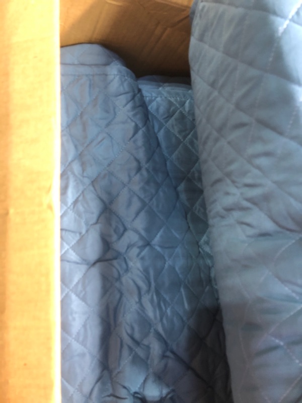 Photo 1 of Bare Home Premium Diamond Stitched 2 Piece Coverlet Set - Ultra-Soft Luxurious Lightweight All Season Bedspread (Twin/Twin XL, Coronet Blue)