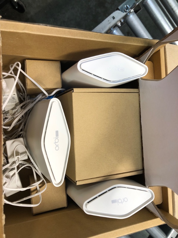 Photo 4 of NETGEAR Orbi Pro WiFi 6 Mini Mesh System (SXK30B3) | Router with 2 Satellite Extenders for Business or Home | VLAN, QoS | Coverage up to 6,000 sq. ft., 40 Devices | AX1800 802.11 AX (up to 1.8Gbps) 3-Pack AX1800