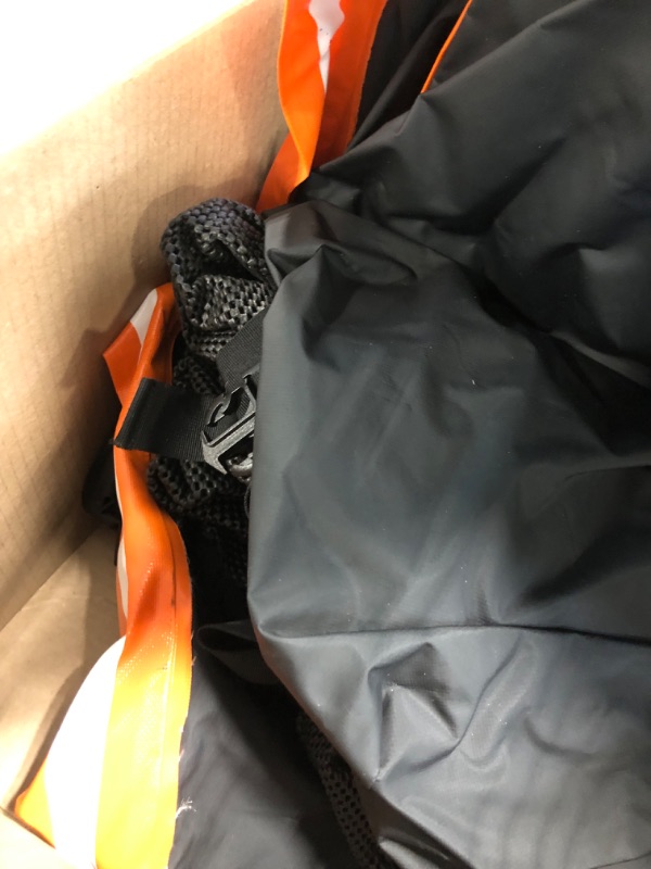 Photo 1 of Big Ant Motorcycle Cover,Waterproof All Season Premium Quality Snow Scooter Cover Sun Outdoor Protection Durable Night Reflective with Lock-Holes & Storage Bag Fits up to 96.5” Black&Orange