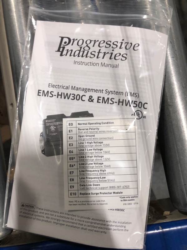 Photo 5 of Progressive Industries EMSHW30C Surge Protector