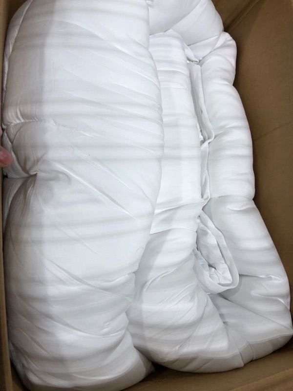 Photo 2 of **SEE NOTES**Extra Thick Queen Mattress Topper, Breathable Fluffy Ultra Soft 1300 GSM Down Alternative Filled Fitted Mattress Protector 8-21" Deep Pocket, Comfort Support Back Mattress Pad Cover (60x80 in,White) White Queen