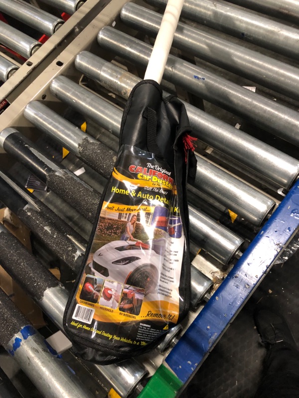 Photo 1 of The Original California Car Duster Detailing Kit with Plastic Handle, Model Number: 62445, Red & Chemical Guys MIC_506_03 Professional Grade Premium Microfiber Towels, Gold (16 x 16 Inch) Duster