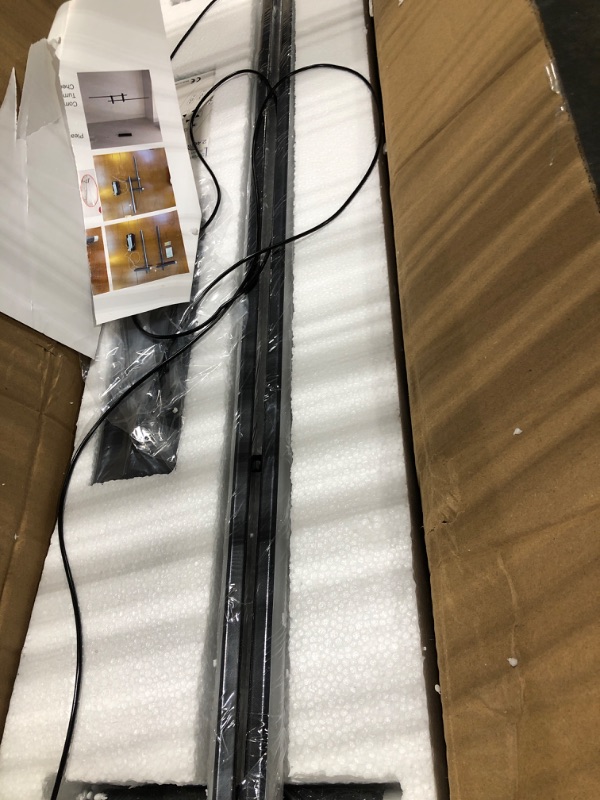 Photo 1 of Modern Dimmable LED Pendant Lighting for Kitchen Island,Linear LED Chandelier with Spotlights,Adjustable Hanging LED Pendant Light for Dining Table (Color : Black