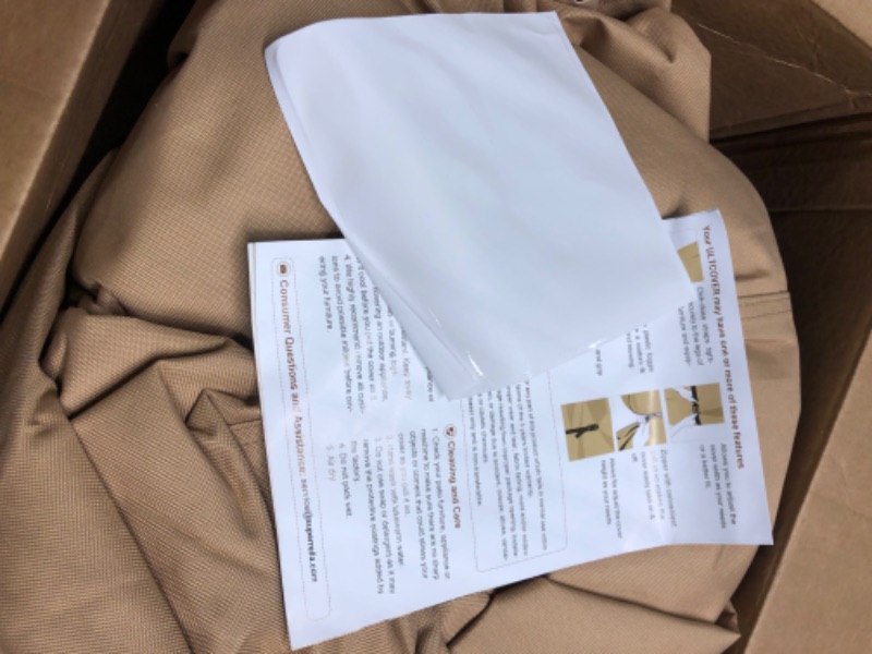 Photo 1 of ULTCOVER Waterproof Firewood Racks Cover 8 Feet Heavy Duty Outdoor Logs Holder Stand Cover 8 Feet Brown