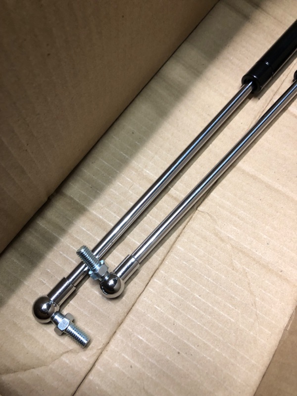 Photo 4 of 20 inch 100 LB Gas Prop Struts Shocks 20" 445N Lift-Support Gas Spring with Mounting Brackets for Heavy Duty Cabinet Tool Box RV Bed Floor Hatch (Suitable Support Weight: 85-110lbs) 100LB