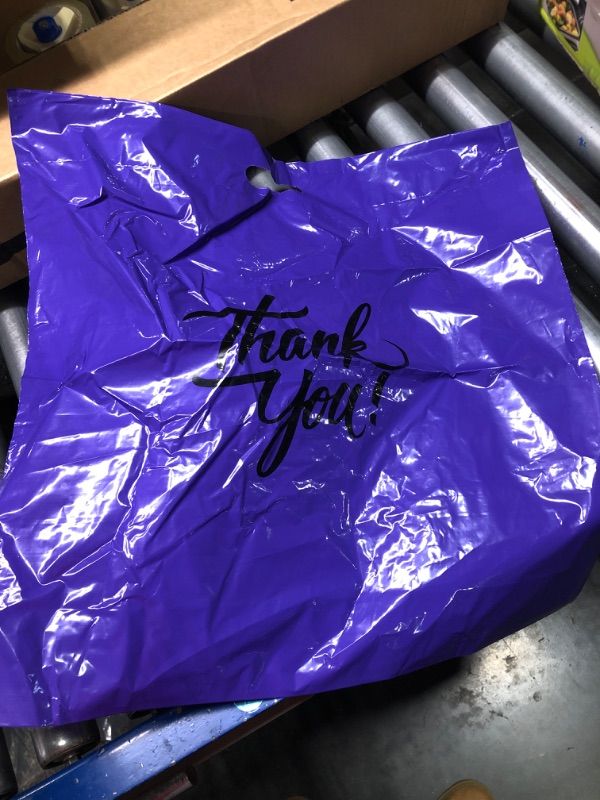 Photo 2 of Infinite Pack Thank You Merchandise Bags  9" x 12" (10pcs) Purple