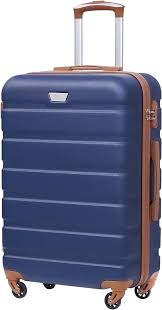 Photo 1 of 20" Cabin Luggage - Hard Shell with TSA Lock - (BLUE/BROWN) 'Coolife'