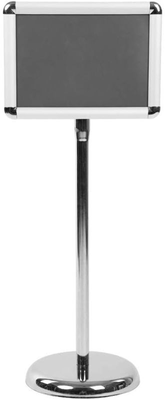 Photo 1 of A4 Floor Stand, Adjustable Poster Stand, Stainless Steel Advertising Menu Holder