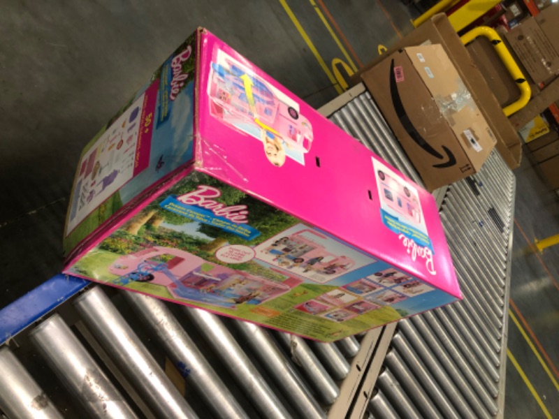 Photo 2 of Barbie Camper Playset With Barbie Accessories, Pool And Furniture, Rolling Vehicle With Campsite Transformation??? [Amazon Exclusive]