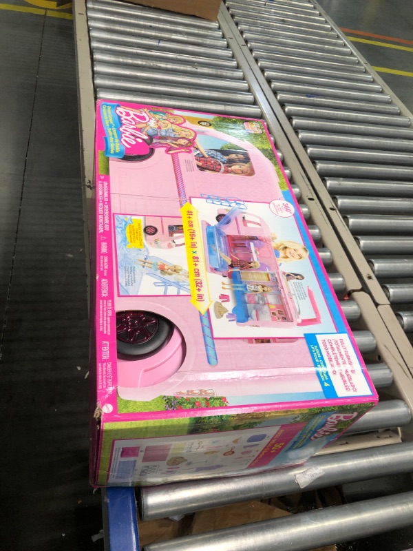 Photo 3 of Barbie Camper Playset With Barbie Accessories, Pool And Furniture, Rolling Vehicle With Campsite Transformation??? [Amazon Exclusive]