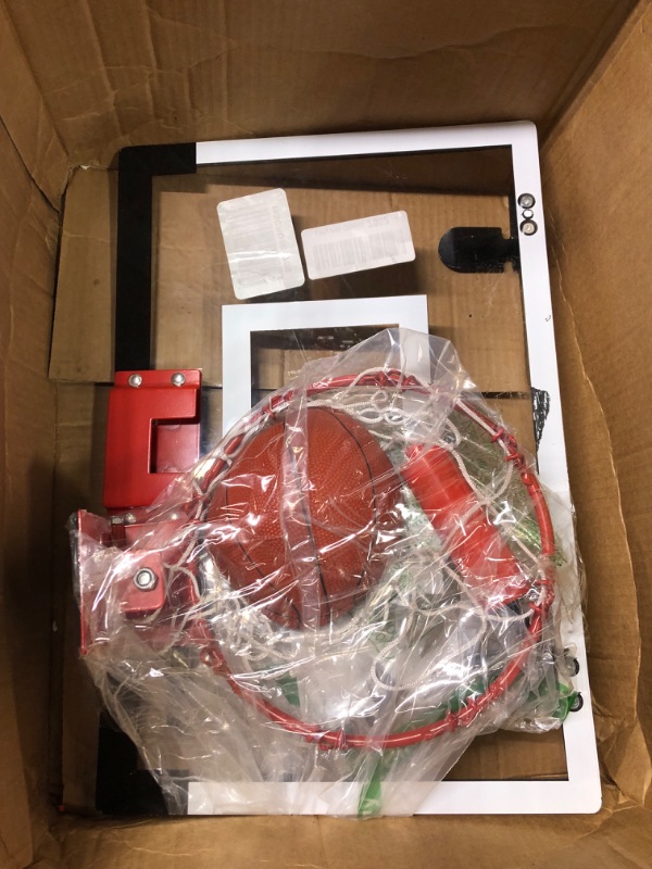 Photo 1 of Franklin Sports Wall Mounted Basketball Hoop – Fully Adjustable – Shatter Resistant – Accessories Included