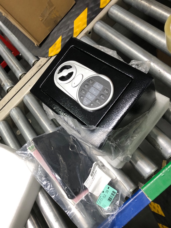 Photo 1 of GOLDENKEY Safe and Lock Box Digital Electronic Security Keypad Mini Small Safes with Black Safe Box for Home Office Travel Business Use, 0.236 Cubic Feet 17CI01