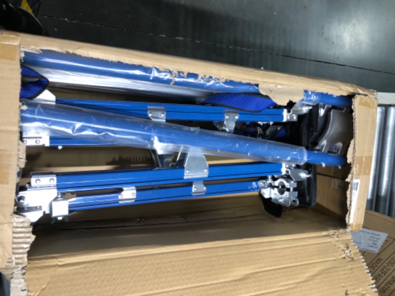 Photo 3 of 24 inch -40 inch Professional Grade Adjustable Drywall Stilts Taping Paint Stilt Aluminum Tool Stilt for Painting Painter Taping Blue 24"-40" blue