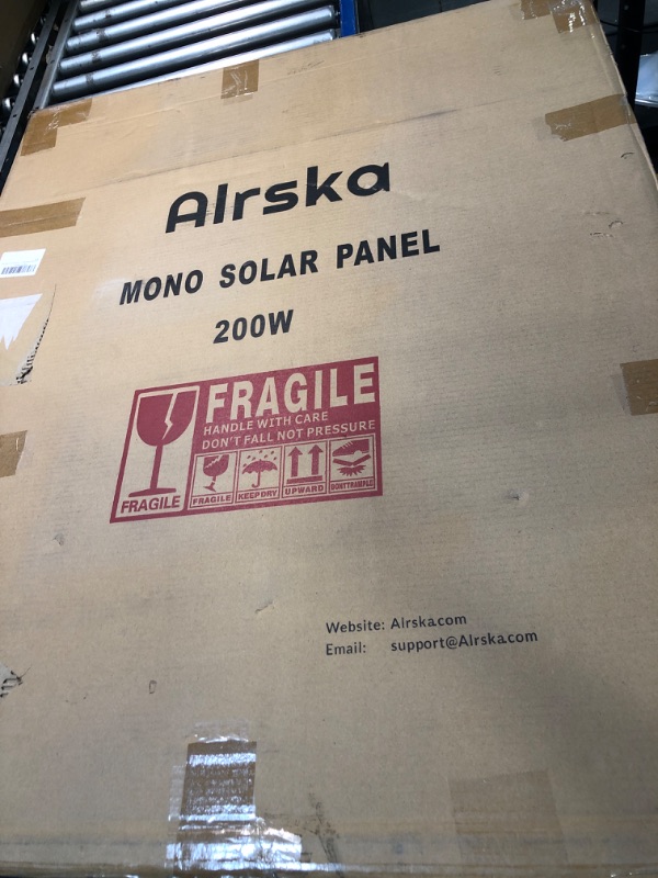 Photo 2 of Alrska 200 Watt Solar Panel 12 Volt High-Efficiency Shingle-Tech Monocrystalline Module PV Power for Camper, Vehicle Caravan and Other Off-Grid Applications, 200W, Black (1 Pack)