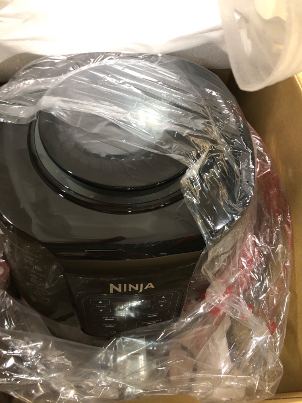 Photo 3 of Ninja AF101 Air Fryer that Crisps, Roasts, Reheats, & Dehydrates, for Quick, Easy Meals, 4 Quart Capacity, & High Gloss Finish, Black/Grey 4 Quarts