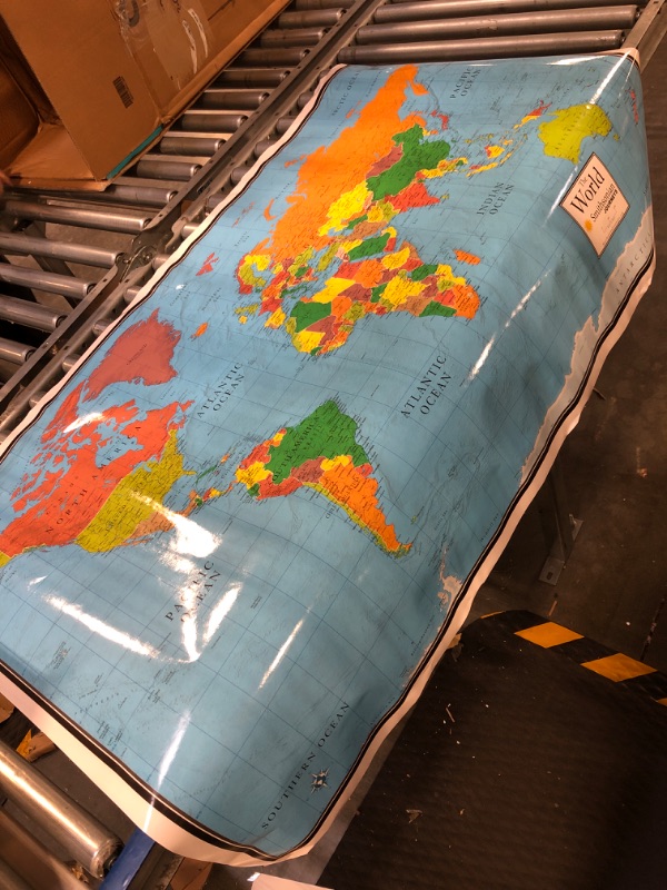 Photo 1 of 30x48 World Wall Map by Smithsonian Journeys - Blue Ocean Edition (30x48 Laminated)