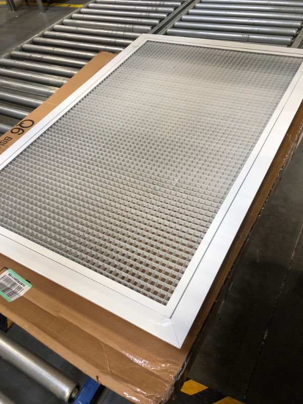 Photo 2 of 24" x 36" or 36" x 24" Cube Core Eggcrate Return Air Grille - Aluminum Rust Proof - HVAC Vent Duct Cover - White [Outer Dimensions: 26.75] 24 x 36 Return Grille