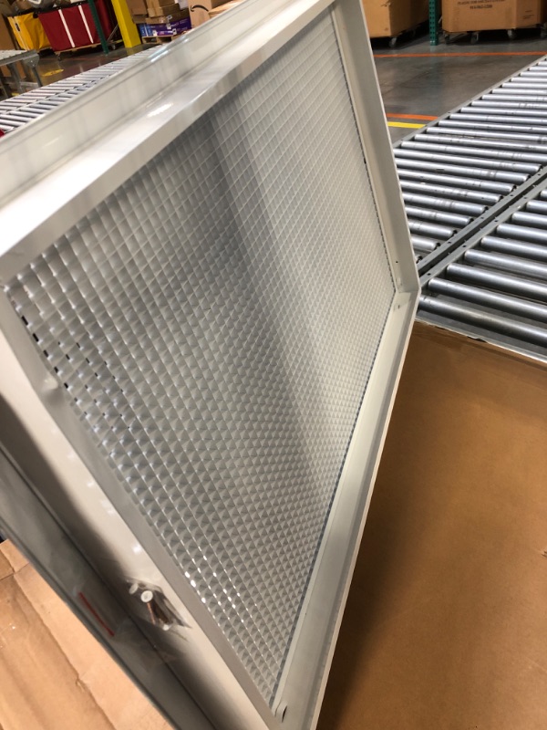 Photo 3 of 24" x 36" or 36" x 24" Cube Core Eggcrate Return Air Grille - Aluminum Rust Proof - HVAC Vent Duct Cover - White [Outer Dimensions: 26.75] 24 x 36 Return Grille