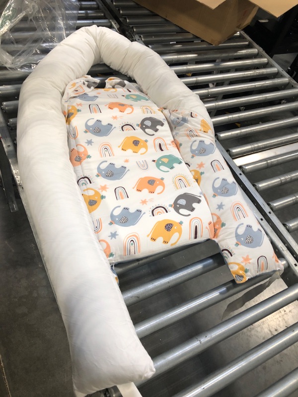 Photo 1 of Baby Lounger for Newborn Cover - Newborn Lounger for 0-12 Months, Breathable & Portable Infant Lounger - Adjustable Cotton Soft Baby Floor Seat for Travel, Newborn Essentials - Baby Snuggle Dinosaurs