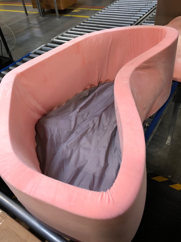 Photo 1 of EDOSTORY Foam Ball Pit for Toddlers, Memory Foam Ball Pit for Kids Babies Soft Children Round Playpen 35 x 12 inch, Pink - (Balls NOT Included)
