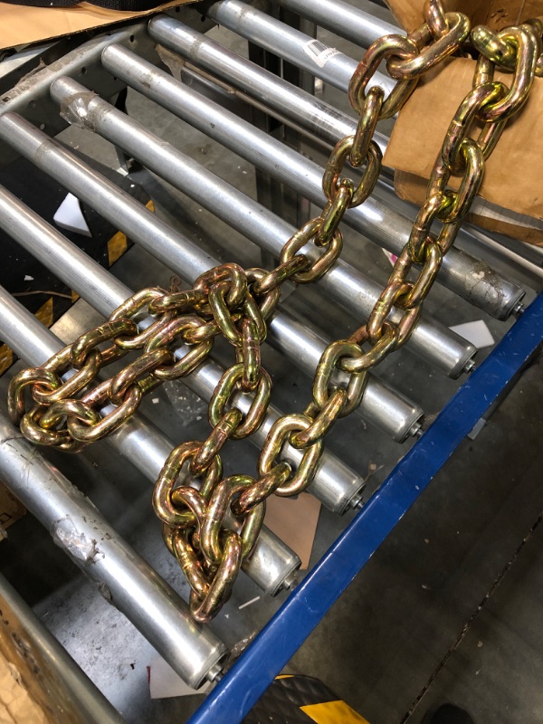 Photo 3 of SENKEYFE 10FT Transport Binder Chain with Grade 80,Lifting Chain with 1/2 Inch Clevis Snap Hooks,11300 Lbs Working Load Limit,Log Chain Binders for Heavy Duty Trailer& Lifting&Tie-Down&Flatbed 1/2 Inch × 10FT 1 Pack