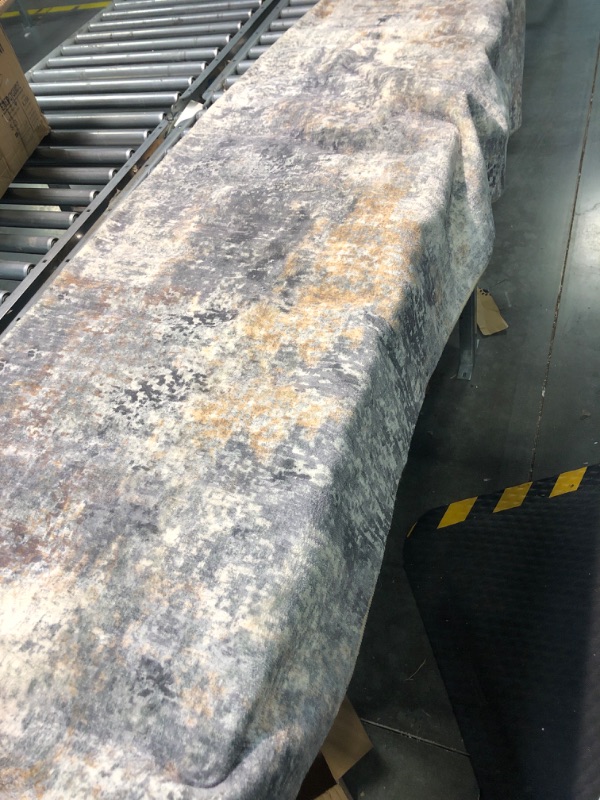 Photo 1 of Lahome Modern Abstract Area Rug - 5x7 Washable Large Living Room Rugs for Bedroom, Soft Non Skid Contemporary Low Pile Indoor Accent Carpet for Dorm Guest Dining Room Kitchen Table Apartment 5' x 7' Grey