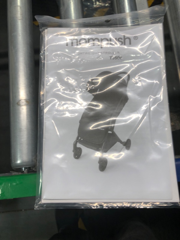 Photo 1 of Mompush Lithe, Lightweight Stroller, Compact One-Hand Fold Luggage-Style Travel Stroller for Airplane Friendly, Reclining Seat and XL Canopy, with Rain Cover & Travel Carry Bag & Cup Holder Black