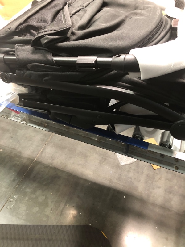 Photo 1 of Mompush Lithe, Lightweight Stroller, Compact One-Hand Fold Luggage-Style Travel Stroller for Airplane Friendly, Reclining Seat and XL Canopy, with Rain Cover & Travel Carry Bag & Cup Holder Black