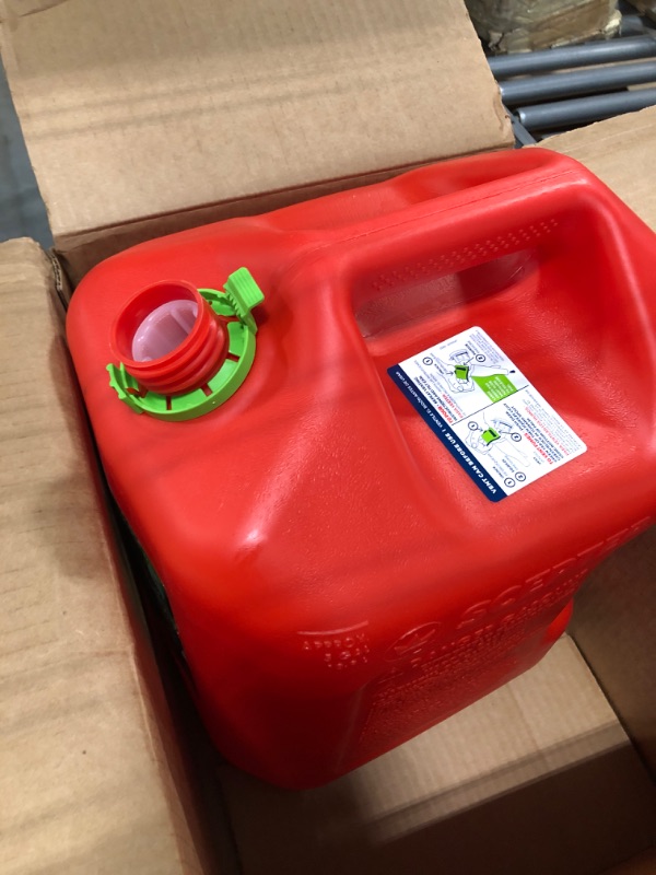 Photo 3 of Scepter FSCG552 Fuel Container with Spill Proof SmartControl Spout, Red Gas Can, 5 Gallon 5 Gallon Red Gas Can