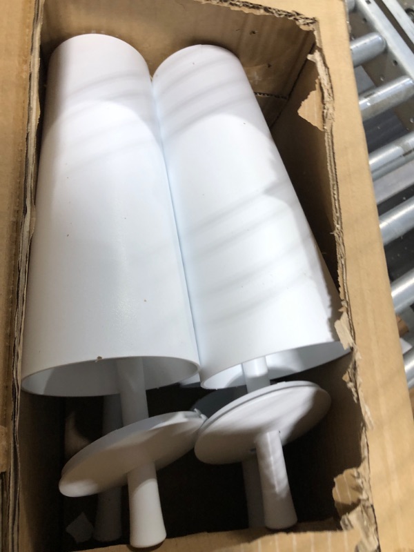 Photo 1 of AmazonCommercial Toilet Brush and Holder Set - 4-pack, White