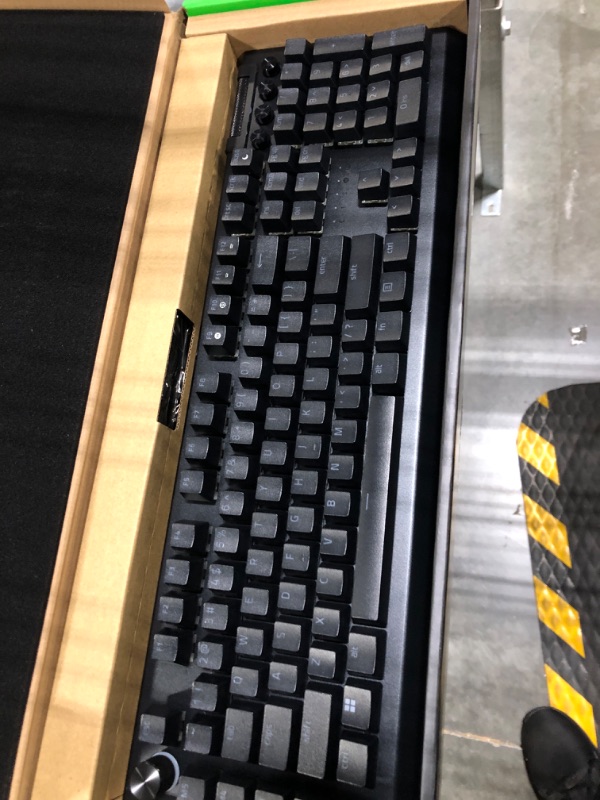 Photo 3 of Razer BlackWidow V4 Pro Wired Mechanical Gaming Keyboard: Yellow Mechanical Switches - Linear & Silent - Doubleshot ABS Keycaps - Command Dial - Programmable Macros - Chroma RGB - Magnetic Wrist Rest Yellow Switches - Linear & Silent