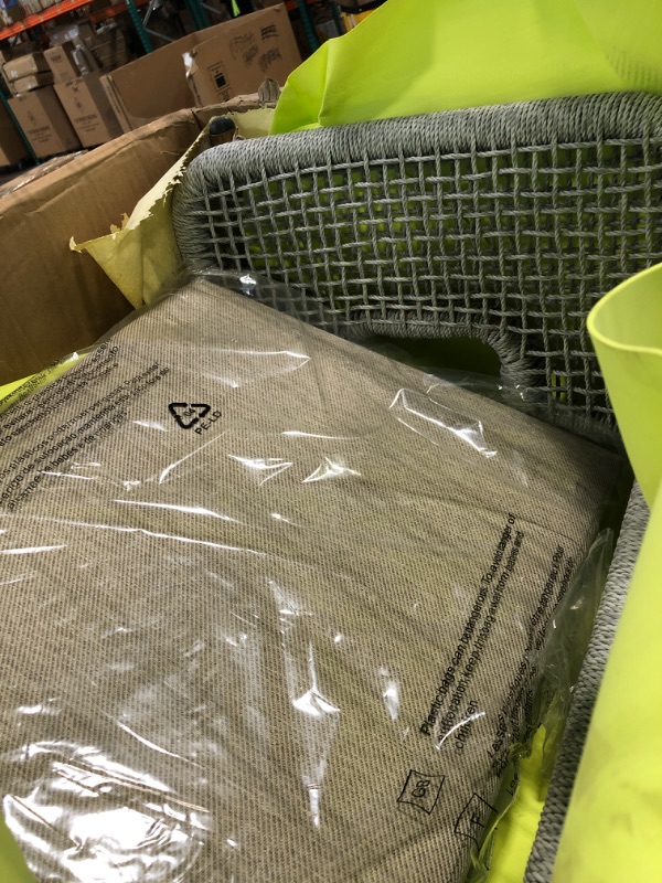 Photo 1 of Letusto 26" Rope Woven Bar & Counter Stools – Modern Patio Aluminum Frame Chair Suitable Kitchen Island, Patio, Porch, Restaurant etc. Indoor and Outdoor (Cross Woven Design, 26"(Counter Height)) Cross Woven Design 26"(Counter Height)