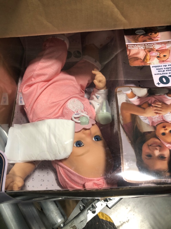 Photo 3 of Baby Born My Real Baby Doll Annabell - Blue Eyes: Realistic Soft-Bodied Baby Doll Ages 3 & Up, Sound Effects, Drinks & Wets, Mouth Moves, Cries Real Tears, Eyes Open & Close, Pacifier