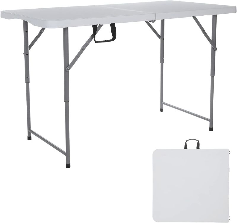 Photo 1 of ANJONG ANJ 4ft Folding Table Outdoor Tables Picnic Table Barbecue Camping Tables Courtyard Leisure Portable Tables Balcony Table